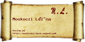 Moskoczi Léna névjegykártya